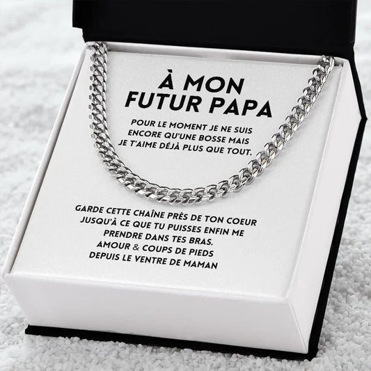 À Mon Futur Papa - Collier Chaîne