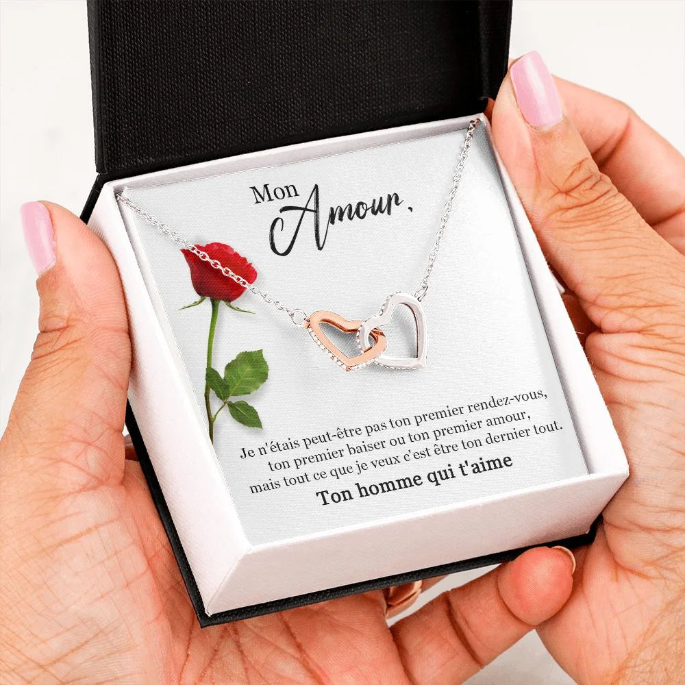 Mon amour - Collier Cœurs Enlacés