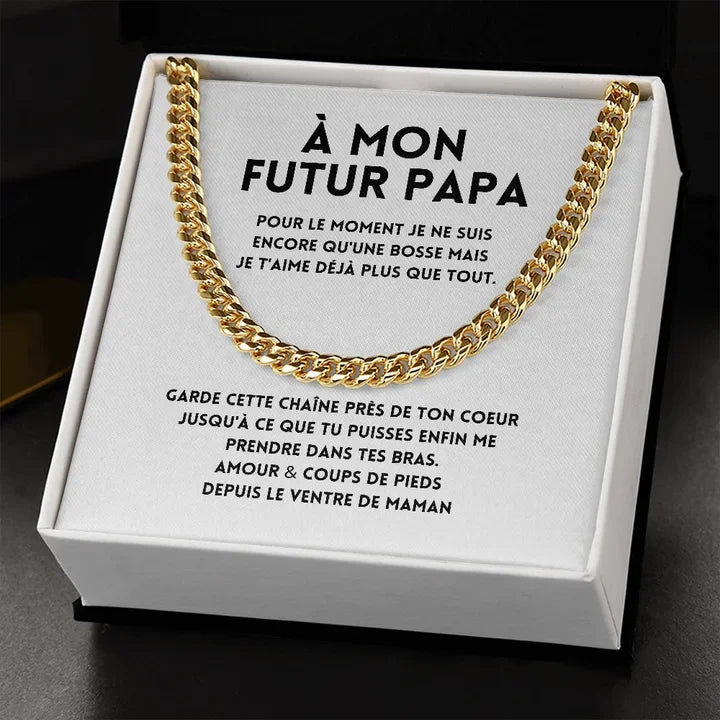 À Mon Futur Papa - Collier Chaîne