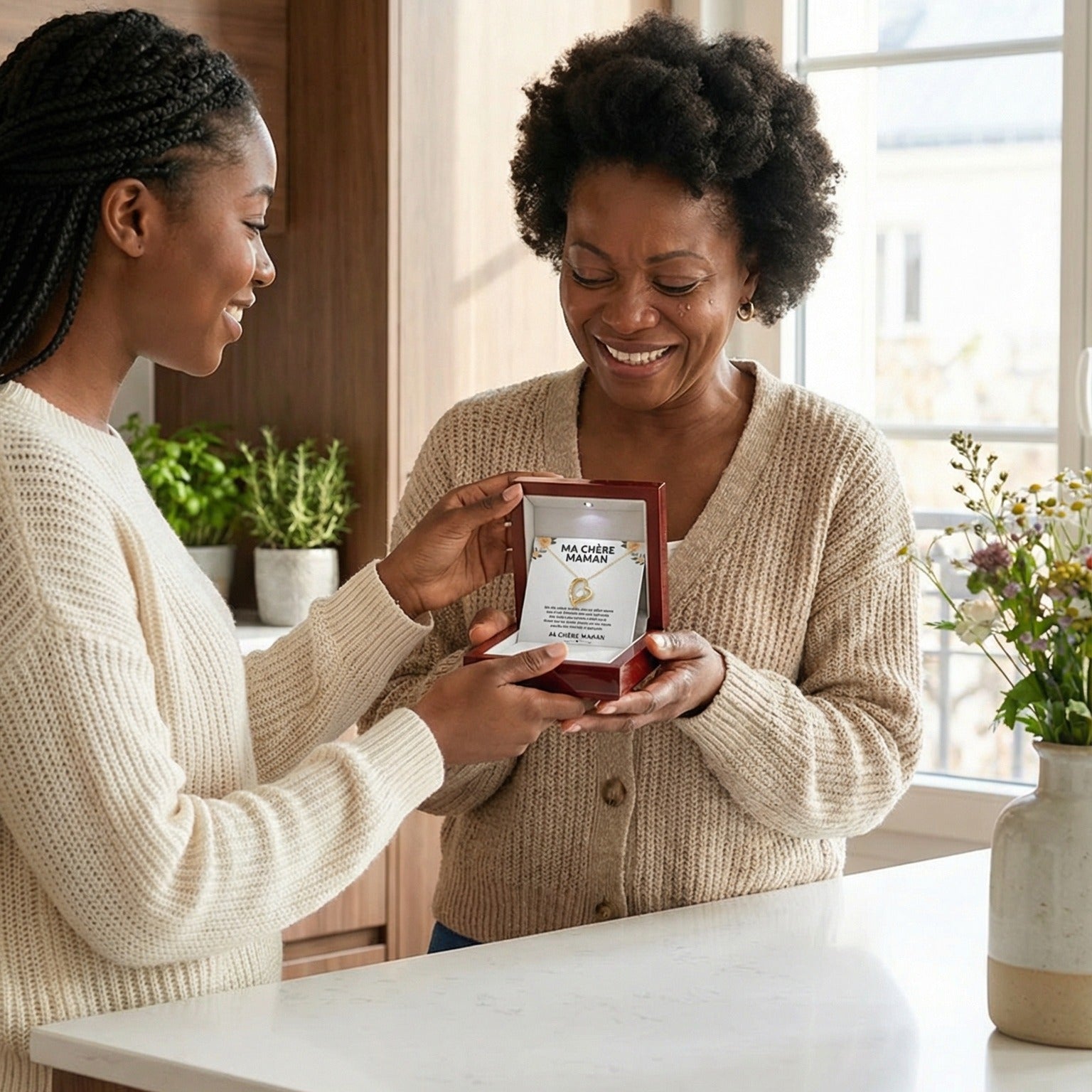 À La Meilleur Des Mamans - Je T'aime, Ta Fille - Collier Cœur