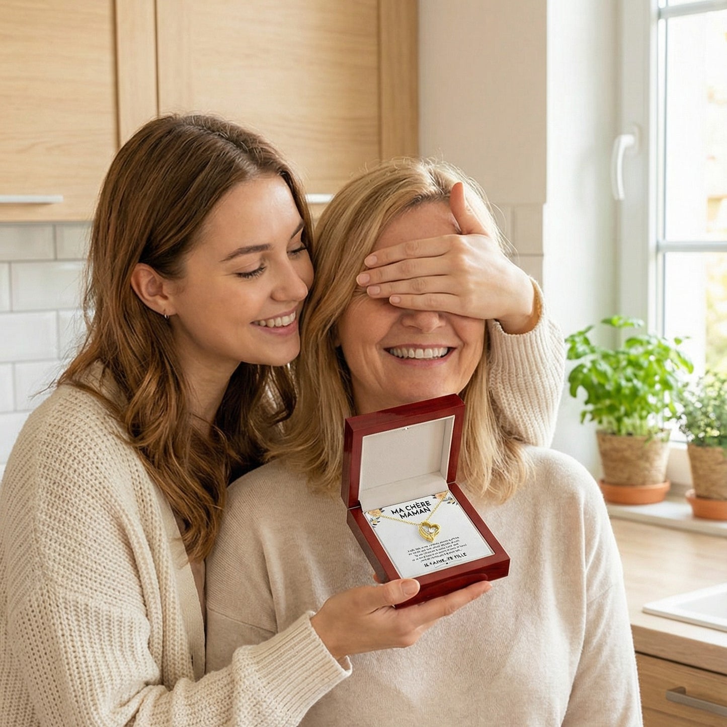 À La Meilleure Des Mamans - Je T'aime, Ta Fille - Collier Cœur