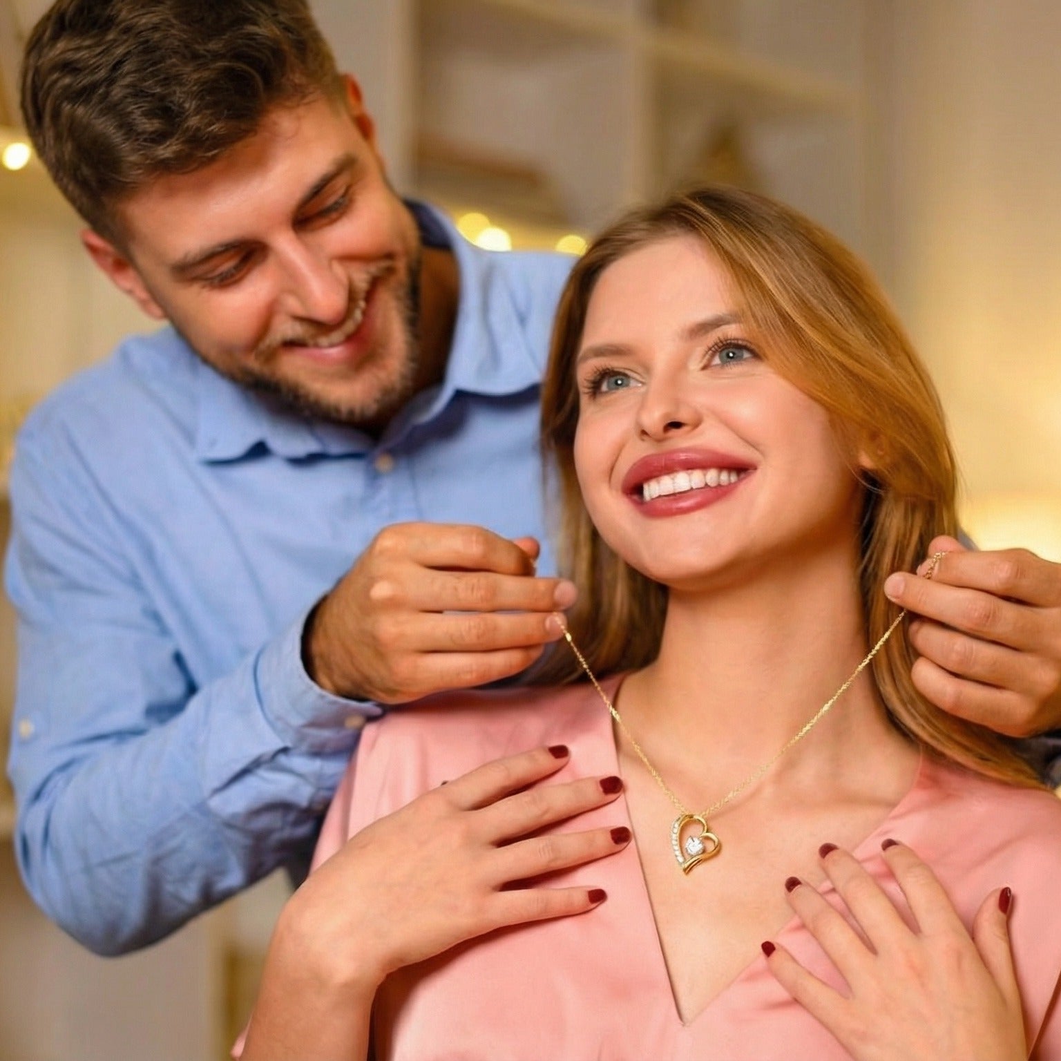 À Ma Reine - Je T'aimerai Toujours - Collier Cœur