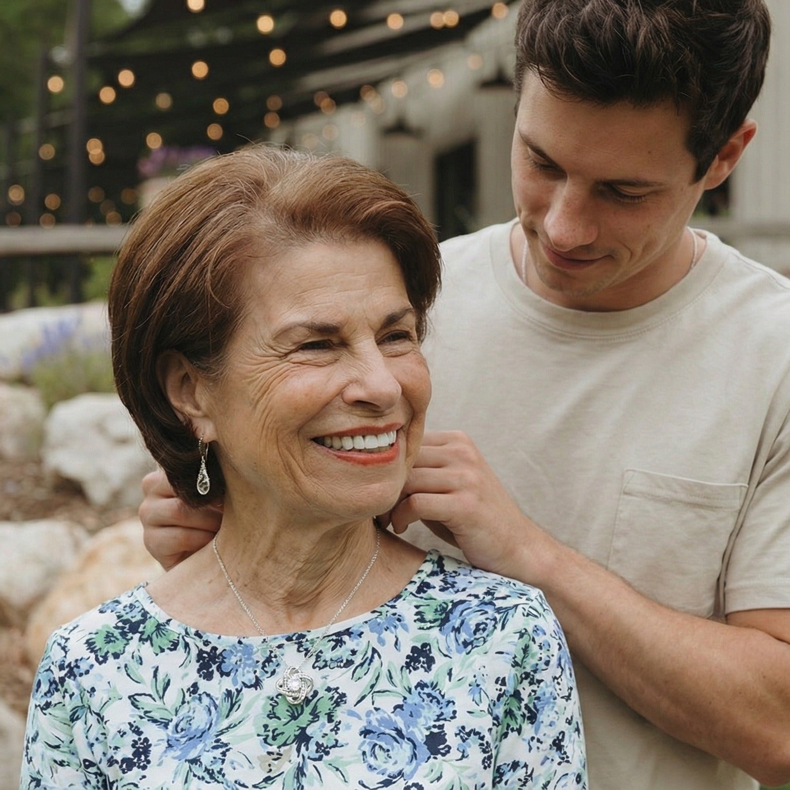 À la meilleur des mamans - Je t'aime, ton fils - Collier Noeud
