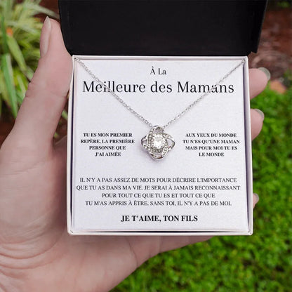 À la meilleure des mamans - Je t'aime, ton fils - Collier Noeux