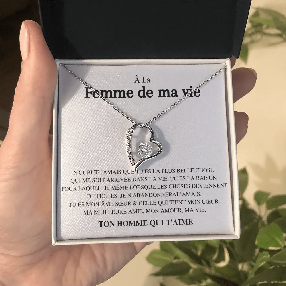 À la femme de ma vie - Ton Homme Qui T'aime - Collier Cœur