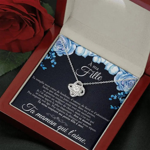 À ma fille - Ta maman Qui T'aime - Collier Nœud