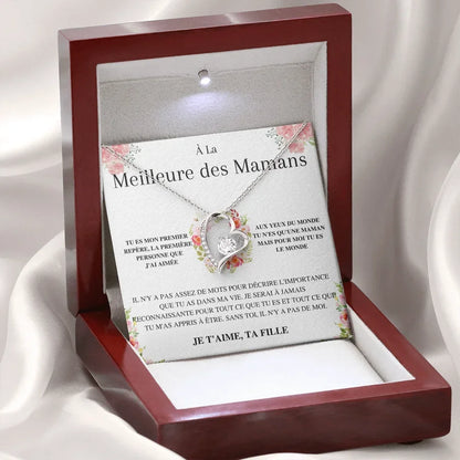 À La Meilleure Des Mamans - Je T'aime, Ta Fille - Collier Cœur