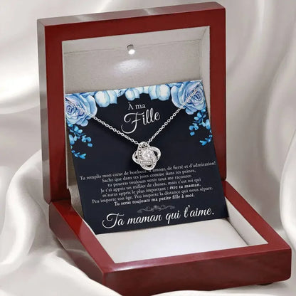 À ma fille - Ta maman Qui T'aime - Collier Nœud