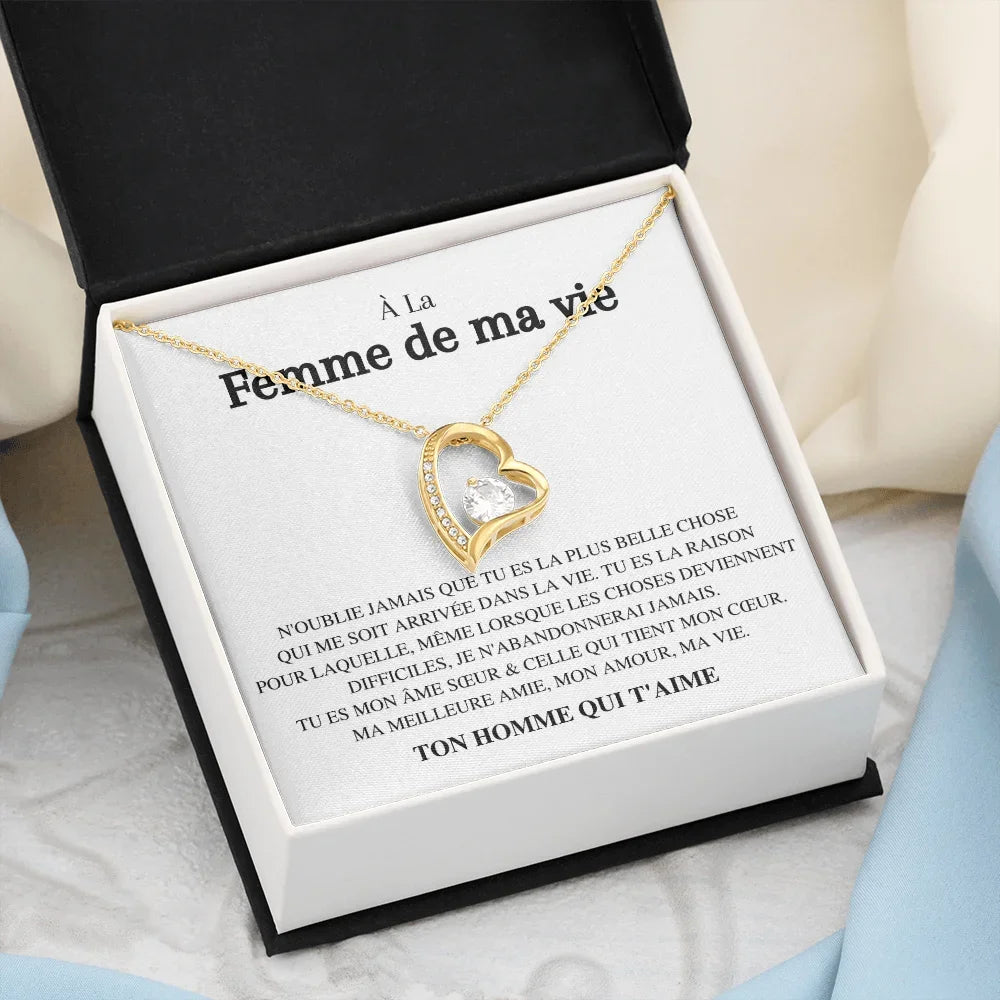 À la femme de ma vie - Ton Homme Qui T'aime - Collier Cœur