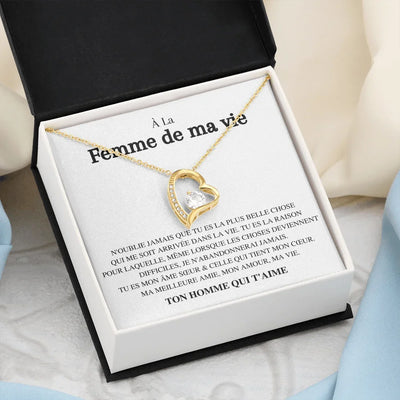 À la femme de ma vie - Ton Homme Qui T'aime - Collier Cœur