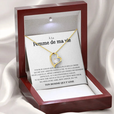 À la femme de ma vie - Ton Homme Qui T'aime - Collier Cœur
