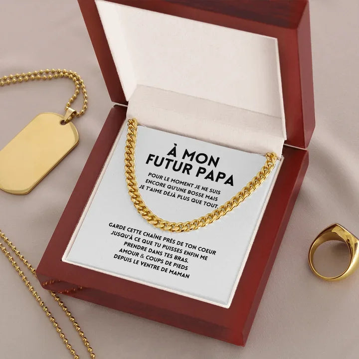À Mon Futur Papa - Collier Chaîne