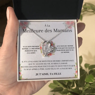 À La Meilleur Des Mamans - Je T'aime, Ta Fille - Collier Cœur
