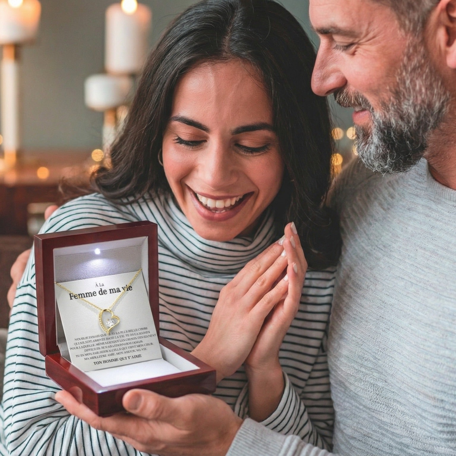 À la femme de ma vie - Ton Homme Qui T'aime - Collier Cœur